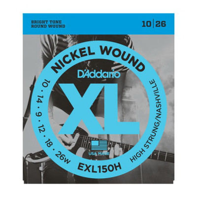D'ADDARIO EXL150H High-Strung/Nashville Tuning, 10-26. для строя «Nashville» струны для электрогитары