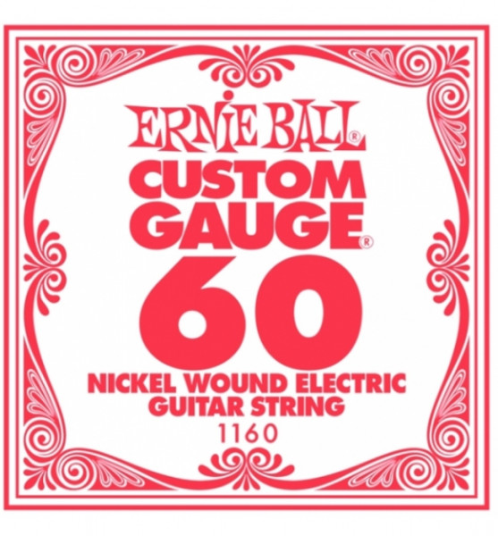 Ernie Ball 1160 калибр.060 одиночная для электрогитары/акустической гитары