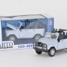 Машина "АВТОПАНОРАМА" УАЗ-469 1/24 в/к 22*12*11 см, белая