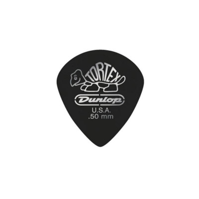 DUNLOP 482P.50 Tortex® Pitch Black Jazz III набор черных медиаторов 0.50мм, упаковка (12шт.)