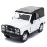 Машина "АВТОПАНОРАМА" УАЗ-469 1/24 в/к 22*12*11 см, белая, тент
