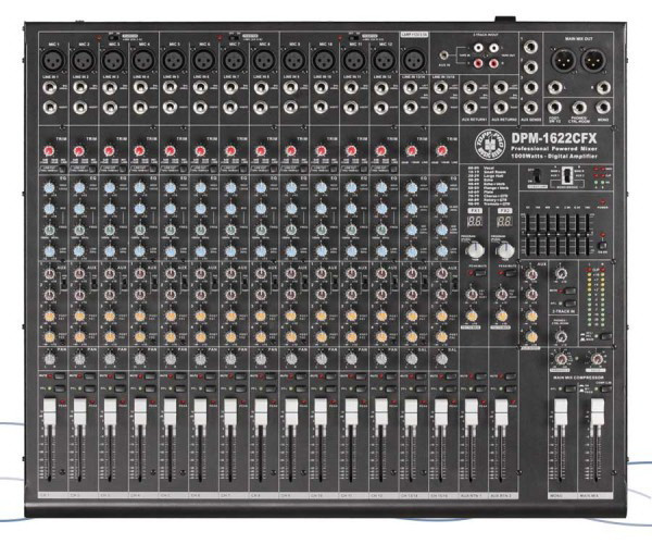 Микшерный пульт Topp Pro DPM-1622CFX 2х500Вт 4Ом, 12 микр, 2стерео вх