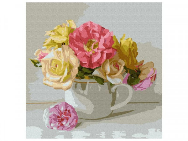 Картина по номерам 30х30 Бузин. Букетик (23 цвета)