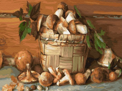 Картина по номерам на дереве 40х50 БУЗИН. ДЕРЕВЕНСКИЙ НАТЮРМОРТ (27 цветов)