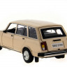 Машина "АВТОПАНОРАМА" ВАЗ 2104 бежевая,1/24, инерция, Pull Bаck механизм, в/к 10*12*22 cм
