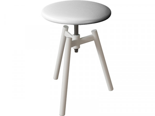 Стул винтовой для пианино КС-3Б белый