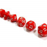 Набор ZVEZDA из 7 красных игровых кубиков для ролевых игр, 7 шт