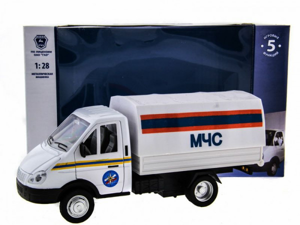 Машина "АВТОПАНОРАМА" "ГАЗель" (МЧС) 1/28, в/к 24*14*12 см