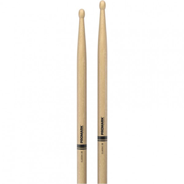 Барабанные палочки PROMARK TX2BW HICKORY 2B Wood Tip орех, овальный деревянный наконечник