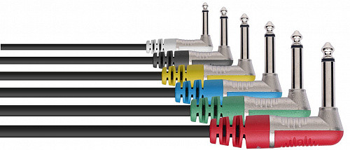 STAGG NPC010LR-6 - Набор инструментальных кабелей с угловыми джеками.Разъемы: REAN