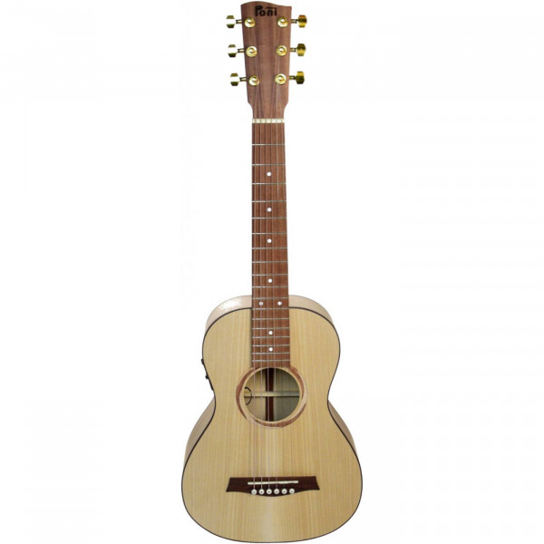 Гитара акустическая уменьшенная PONI TR 3-1, цвет натуральный светлый