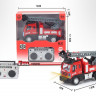 Р/У Пожарная машина малая с лестницей YP Toys 6164S3, выдвигается лестница, свет, 2.4G 1/64 RTR