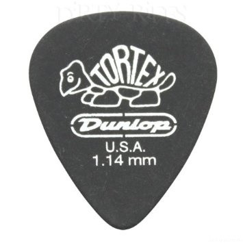DUNLOP 488P1.14 Tortex Pitch Black набор медиаторов 1.14 мм 12 шт