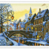 Алмазная мозаика с нанесенной рамкой 40х50 ЗИМНИЙ ВЕЧЕР  (26 цветов)