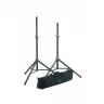 K&M 21459-000-55 стойка для акустических систем, комплект 2 штуки с чехлом, высота 1270 - 1930 мм, нагрузка до 50 кг