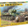 Сборная модель ZVEZDA Советский средний танк с минным тралом Т-34/76, 1/35