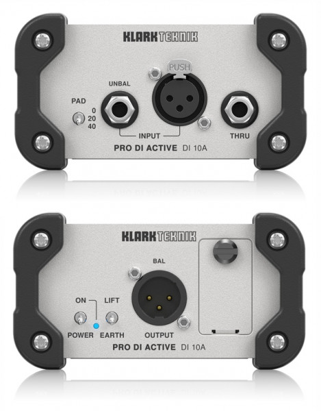 Директ бокс KLARK TEKNIK DI 10A активный , одноканальный