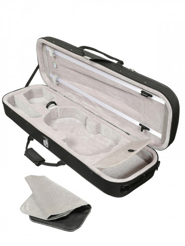 Кейс для скрипки 4/4 ANTONIO LAVAZZA CV-41 BK прямоугольный, гидрометр, облегчённый, цвет - чёрный