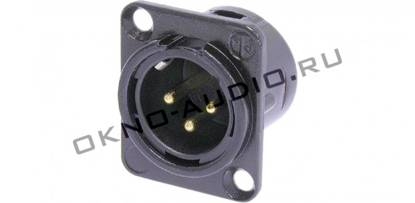 Панельный разъем Neutrik NC3MD-L-B-1 XLR male