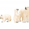 Набор фигурок животных MASAI MARA ММ203-003 серии "Мир морских животных": Белые медведи, 3 пр.