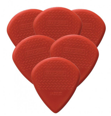 DUNLOP 471R3N MAX-GRIP Jazz III Red Nylon набор медиаторов 24 шт