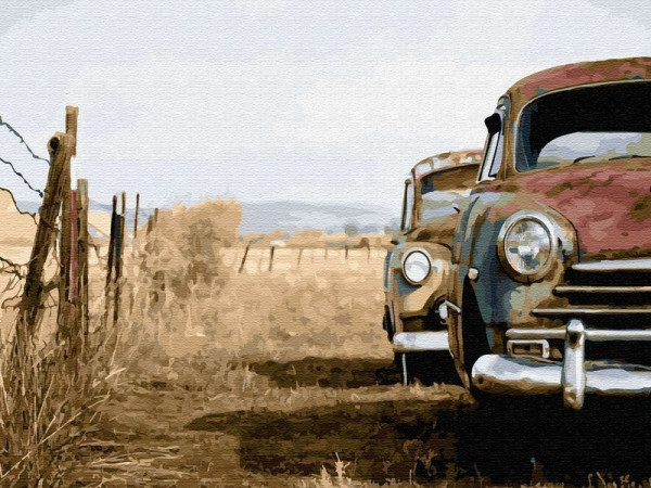 Картина по номерам на дереве 40х50 В СТИЛЕ ЛОФТ (28 цветов)