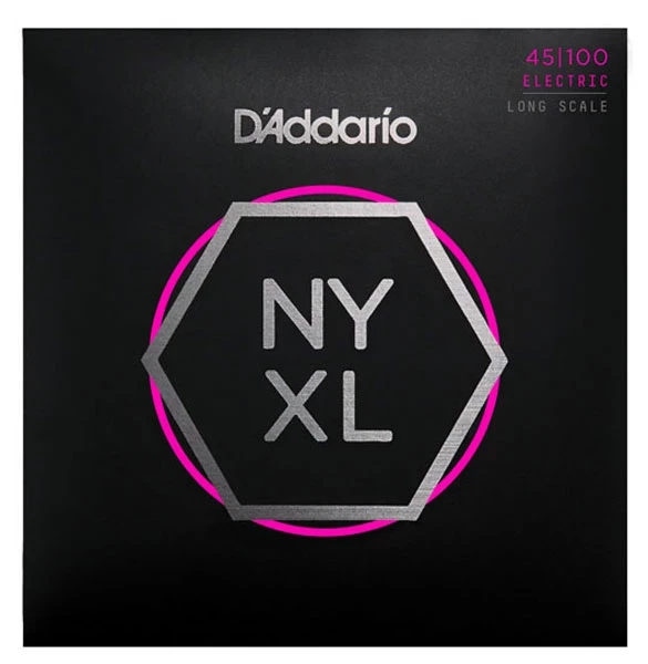D'Addario NYXL45100 Набор 4 струн для бас-гитары 045-100