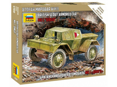 Сборная модель ZVEZDA Британский бронеавтомобиль "Динго", 1/100