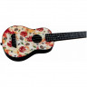 Укулеле сопрано FLIGHT TUS-40 PIZZA Travel с чехлом в комплекте, цвет-белый с принтом пицца