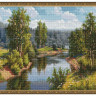 Картина мозаикой с нанесенной рамкой 40х50 ПРИЩЕПА. ПРОТОЧНАЯ РЕКА (32 цвета)