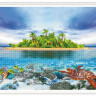 Алмазная мозаика с нанесенной рамкой 40х50 ОСТРОВ (34 цвета)