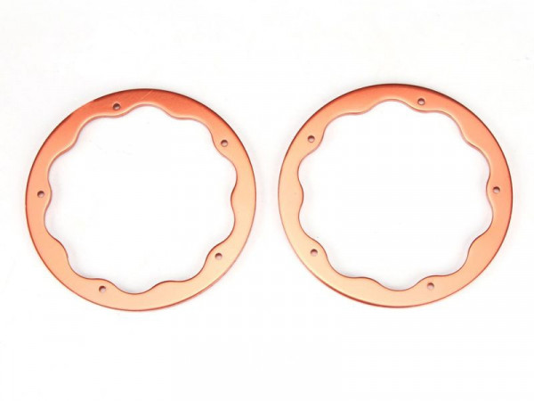 Защитные накладки на диски колеса для Монстра 1/8, 2шт, алюминий