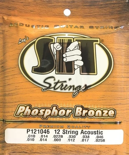 Струны для акустической гитары SIT P121046 PHOSPHOR BRONZE Light (10/10-14/14-22/9-30/12-38/17-46/25) 12 шт. легкого натяжения