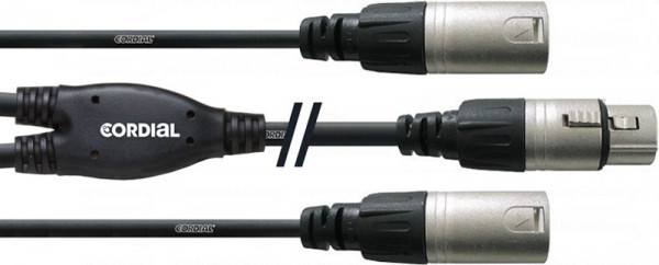 Кабель Y-адаптер Cordial CFY 0,3 FMM XLR