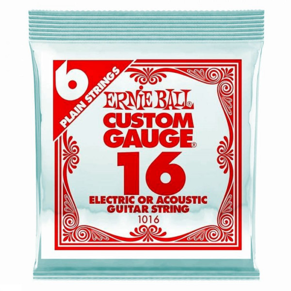ERNIE BALL 1016 (.016) одна струна для акустической гитары или электрогитары