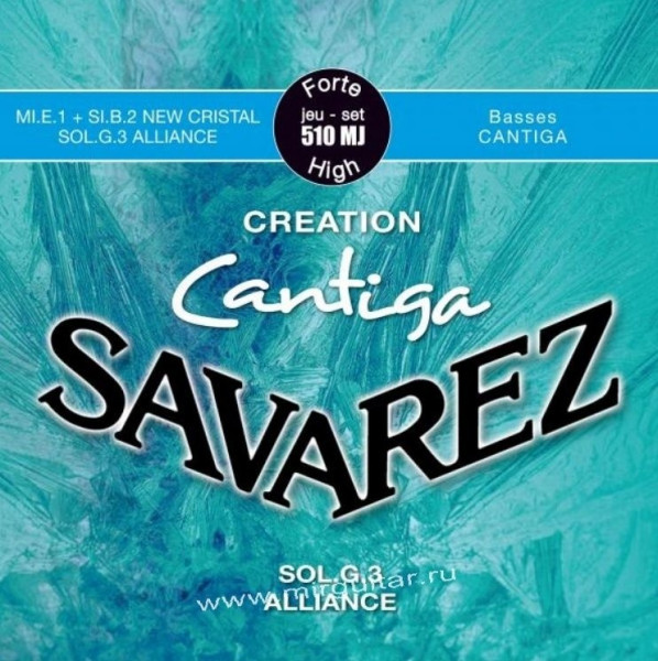 SAVAREZ  510MJ Creation Cantiga Blue High Tension струны для классической гитары