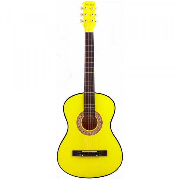 Акустическая гитара фолк DAVINCI DF-50A NG, цвет неоново-желтый