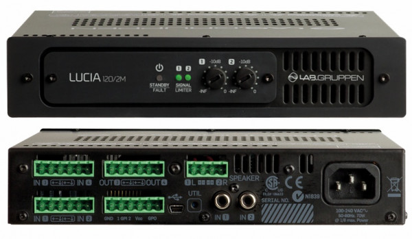 Усилитель мощности Lab.gruppen Lucia 120/2M 2-канальный Усилитель мощности Lab.gruppen Lucia 120/2M 2-канальный