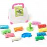 Тесто для лепки СУНДУЧОК 10 цветов (150 грамм) + 2  формочки