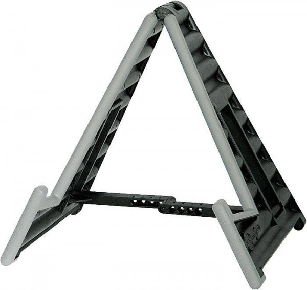 K&M 17591-000-55 WAVE 10 компактная, устойчивая складная стойка для акустической гитары, пластик, цвет черный