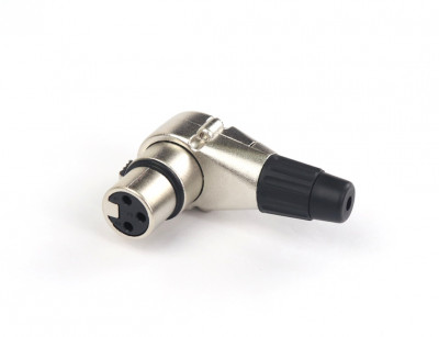 Кабельный разъем AuraSonics X3FR угловой 3-контактный XLR female