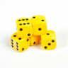 Набор из 5 кубиков D6, 16мм, желтый с черными точками в блистере