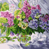 Картина по номерам 15х20 МАХРОВАЯ СИРЕНЬ (15 цветов)