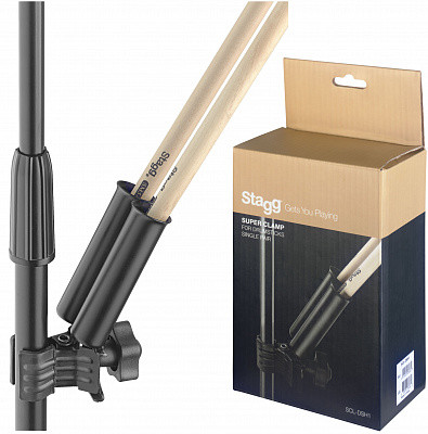 STAGG SCL-DSH1 Держатель для пары барабанных палочек, с зажимом
