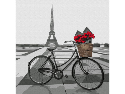 Картина по номерам 30х30 ИЗ ПАРИЖА С ЛЮБОВЬЮ (14 цветов)