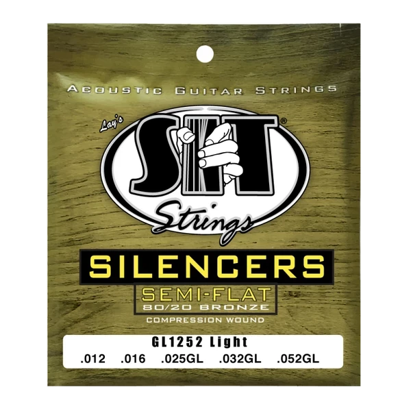 Струны для акустической гитары SIT GL1252 SILENCERS Light (12-16-25-32-42-52) легкого натяжения