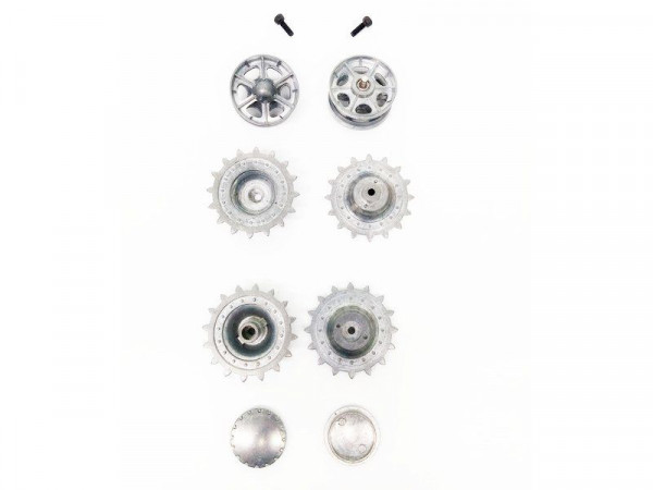 Ведущая звездочка 2 шт и ленивец 2 штуки для танка КВ-1 и КВ-2 (металл)