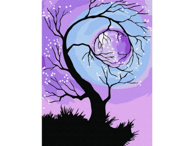 Картина по номерам 15х20 ОБНИМАЯ ЛУНУ (9 цветов)