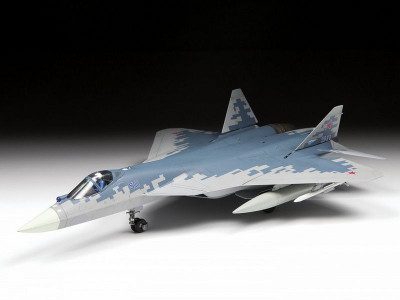 Сборная модель ZVEZDA Российский истребитель пятого поколения Су-57, 1/72