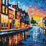 Картина по номерам 30Х30 КАНАЛЫ АМСТЕРДАМА. (20 цветов)